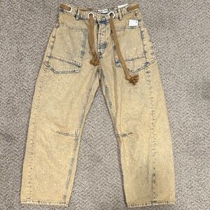 *NOT FOR SALE* Free People Moxie Low Slung Barrel Denim in Cowboy size 25